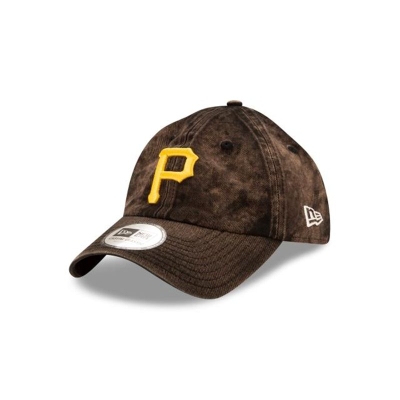 Sapca New Era Pittsburgh Pirates MLB Hand Brush Wash Casual Classic Adjustable - Negrii